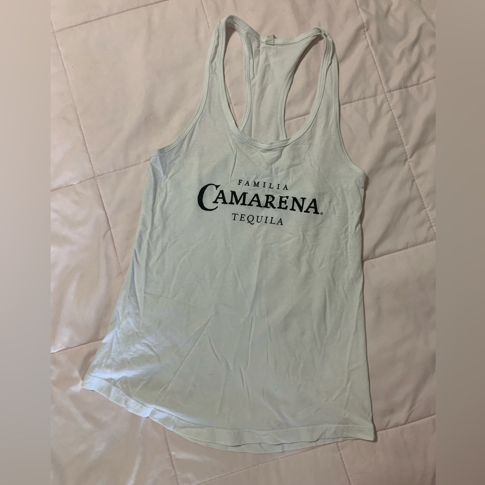 White Camarena Tequila tank top